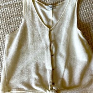 Madewell textured Cream Knot top